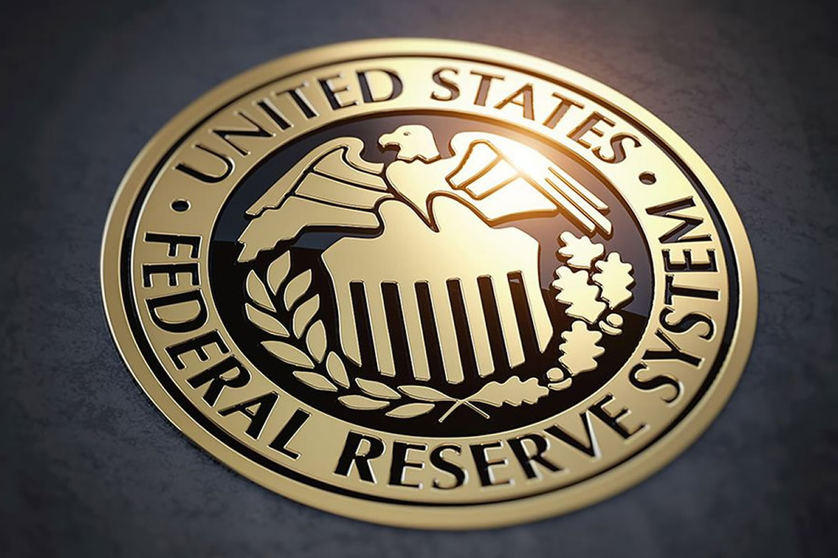 Emblème de la Réserve fédérale qui correspond à la banque centrale des États-Unis.