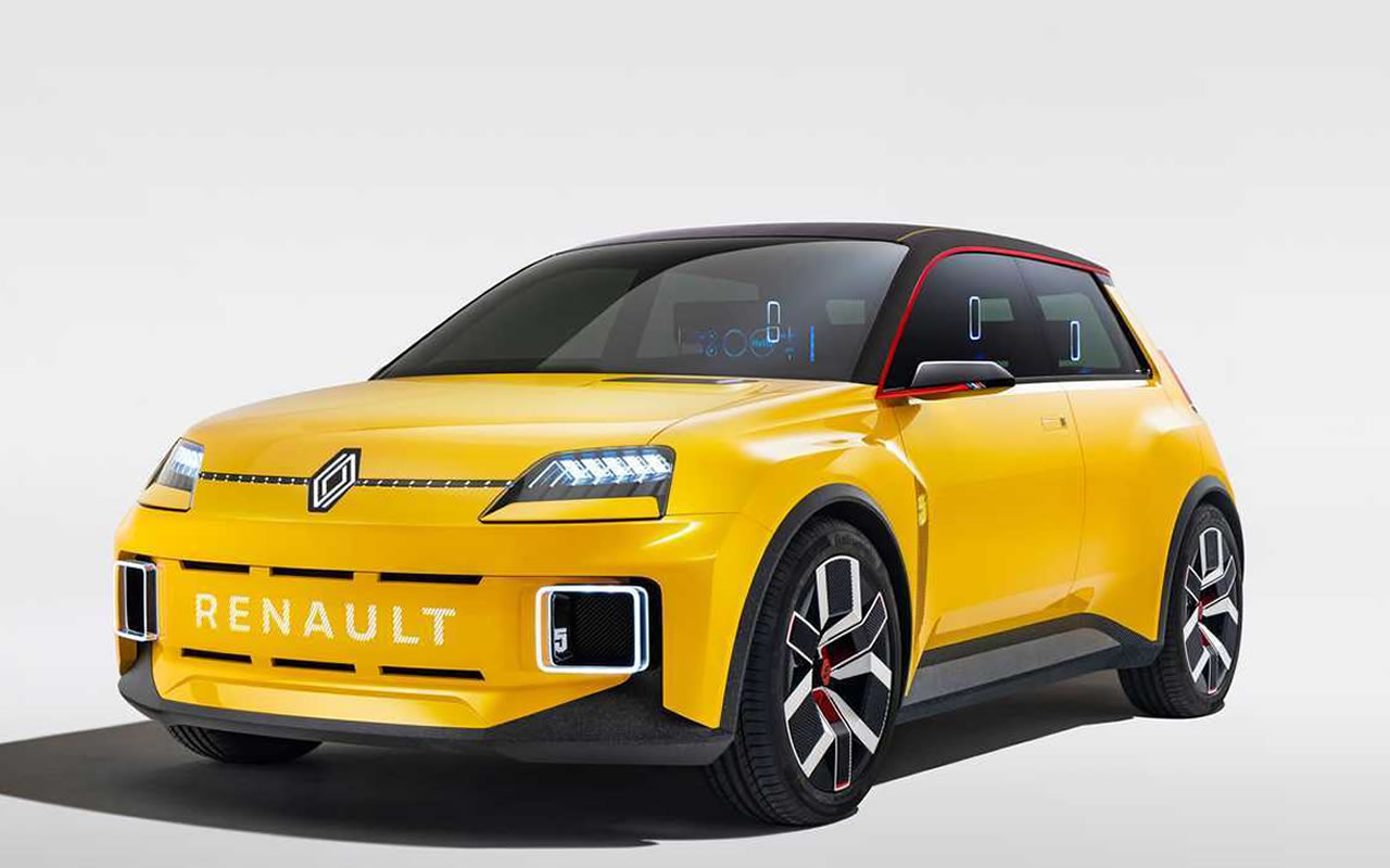 Photo de la nouvelle Renault 5 E-Tech électrique, au design contemporain