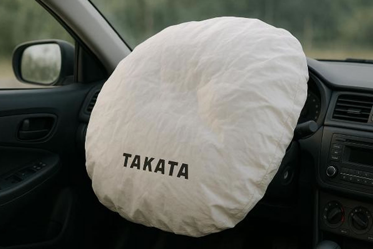 Photo d'un airbag de la marque Takata, qui défraie la chronique dans l'industrie auto